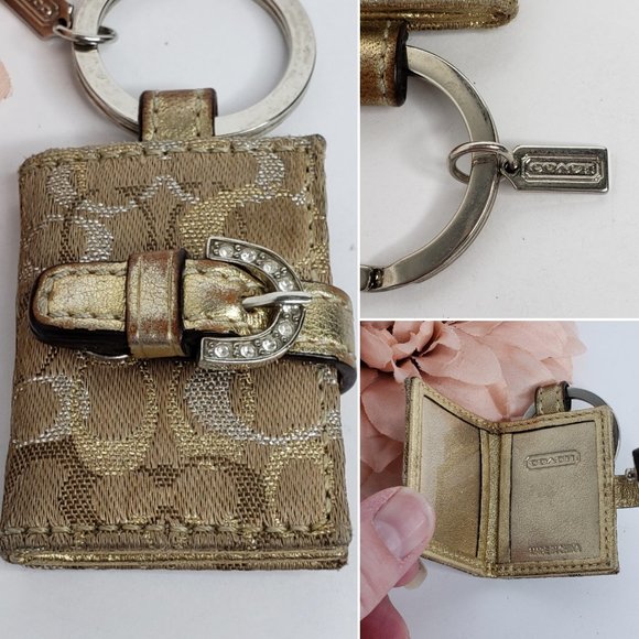 Coach Picture Frame Bag Charm in Signature Canvas